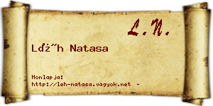 Léh Natasa névjegykártya